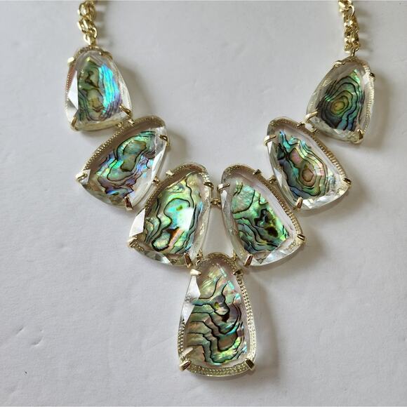 Kendra scott Suspended Abalone and Gold Harlow Necklace - Picture 8 of 10